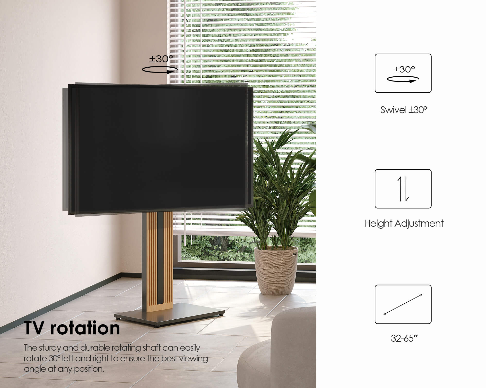 Zen FT65 TV Stand - High Type