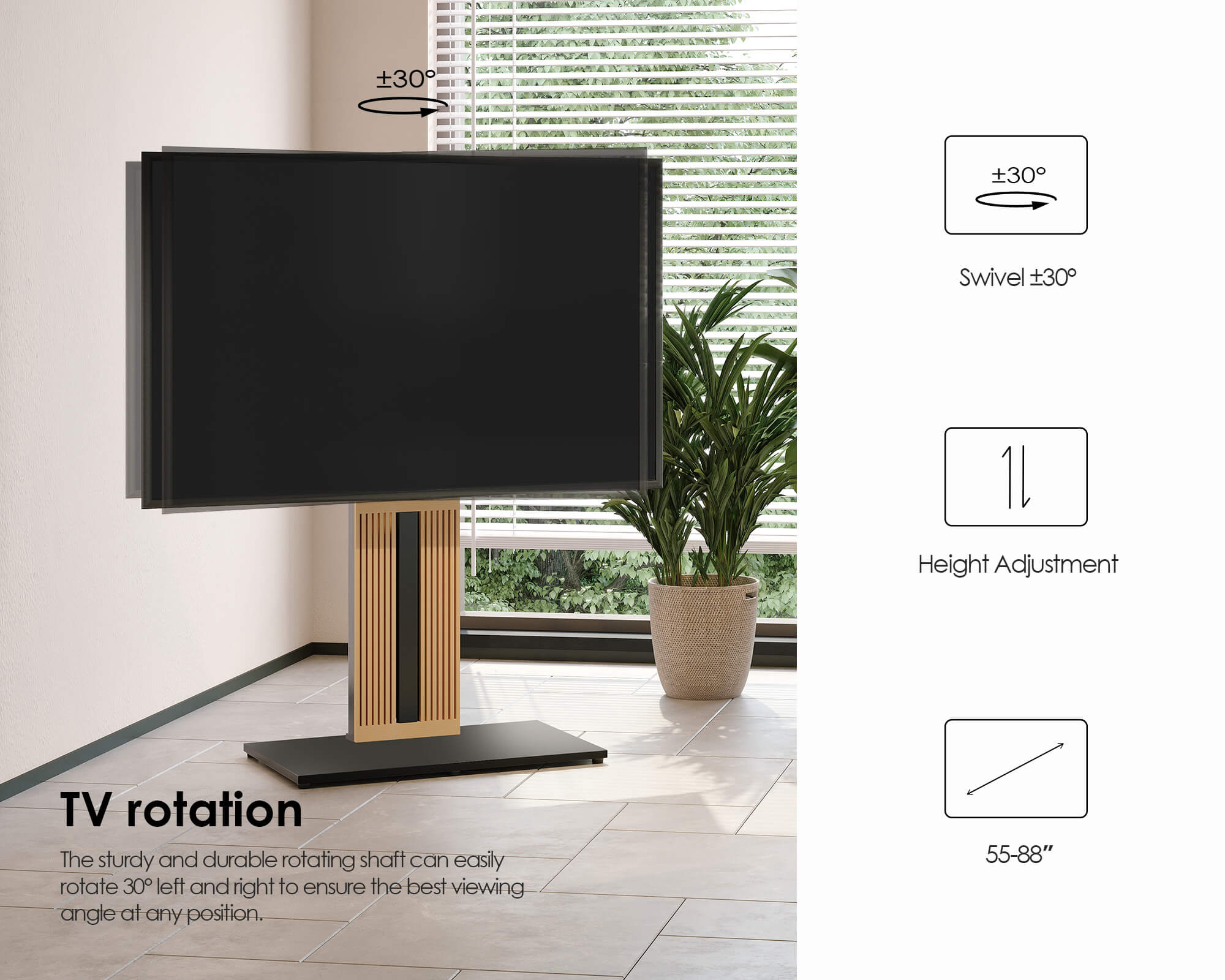 Zen FT88 TV Stand - High Type