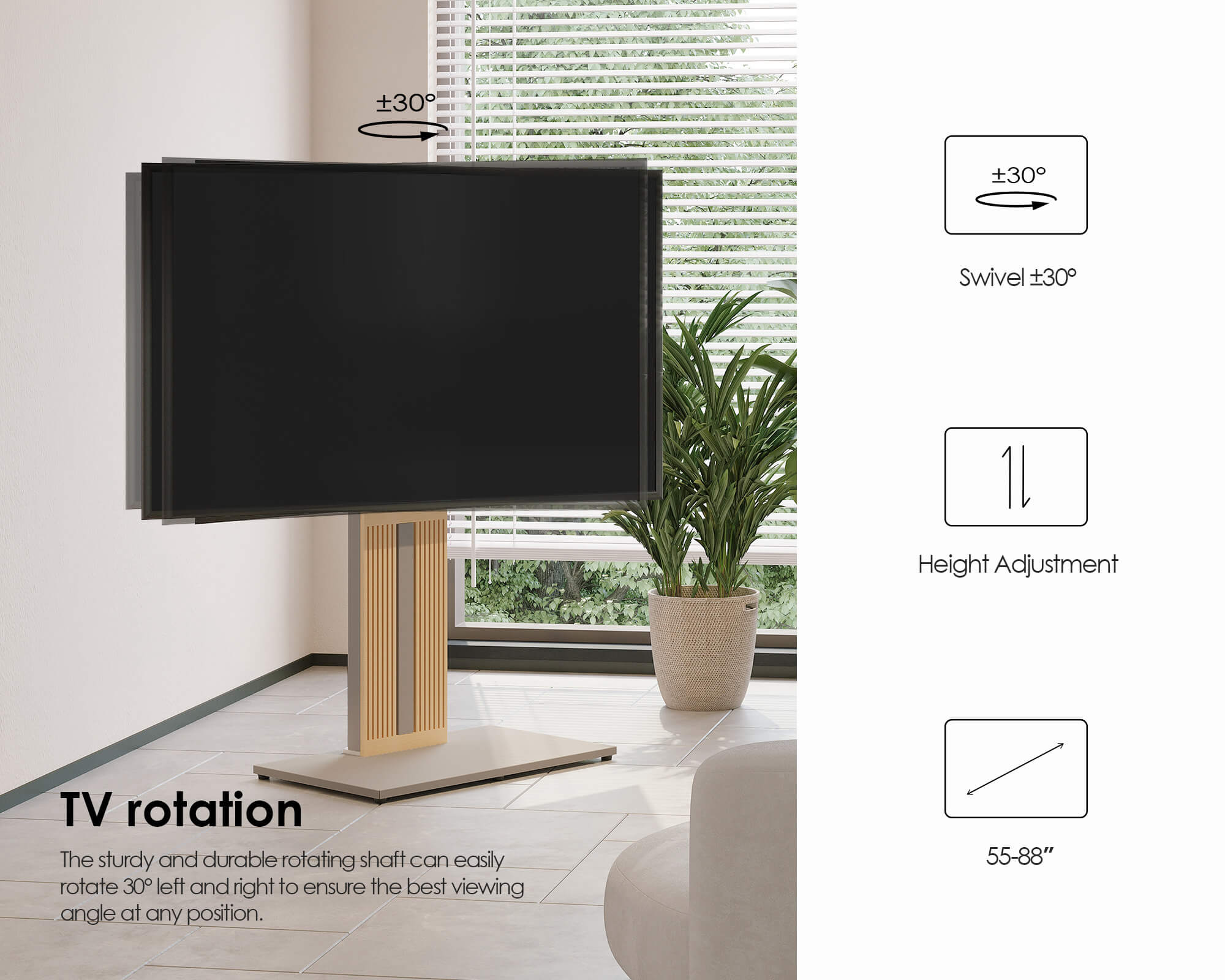Zen FT88 TV Stand - High Type