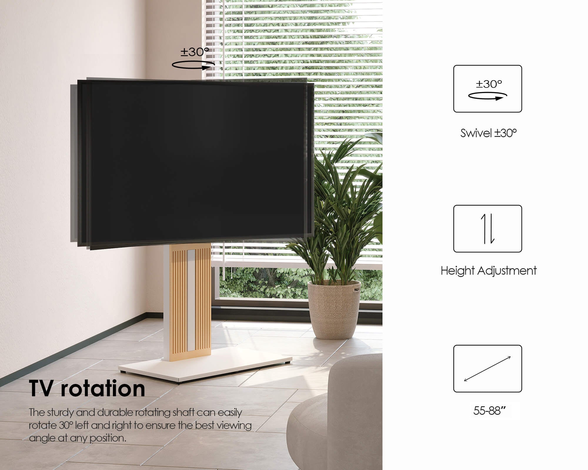 Zen FT88 TV Stand - High Type